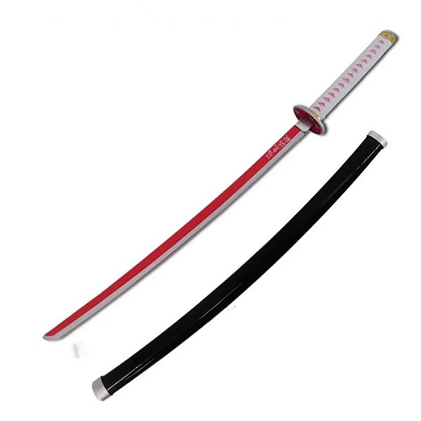 Espada Katana Nichirin de Madeira Cosplay Pink Blade 105 cm