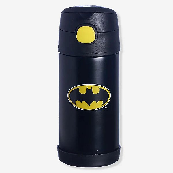 Garrafa Infantil Click Com Canudo Batman DC Comics 300ml