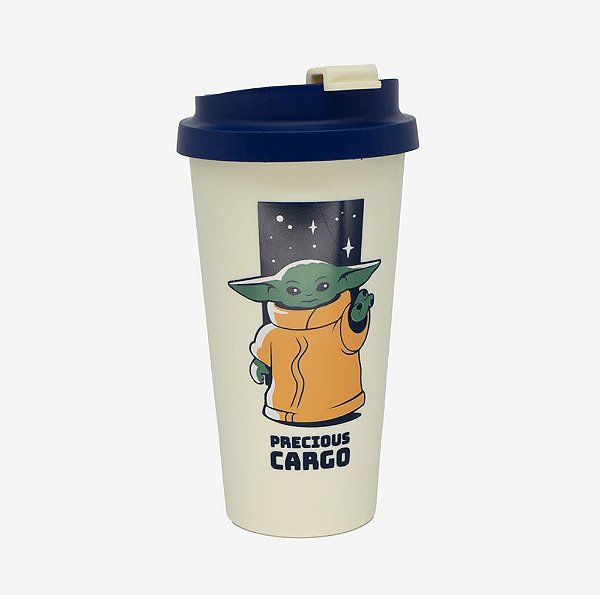 Copo Viagem Bucks Baby Yoda Mandalorian Star Wars 500ml