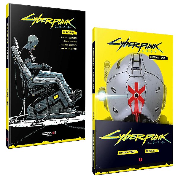 Coleção Cyberpunk 2077 - Trauma Team e Blackout Capa Dura Excelsior