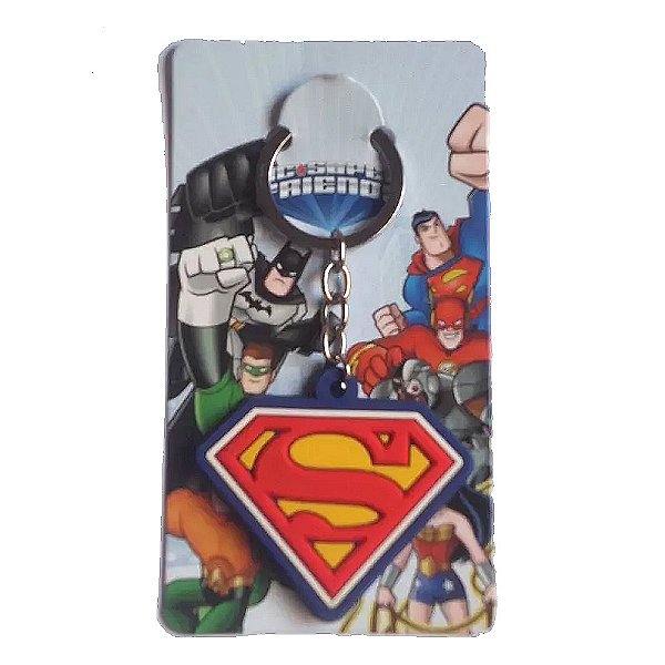 Chaveiro Emborrachado Logo Superman DC Comics 6cm