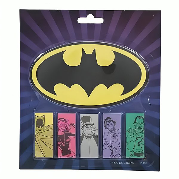 Kit Bloco de Notas com Adesivos Batman DC Comics
