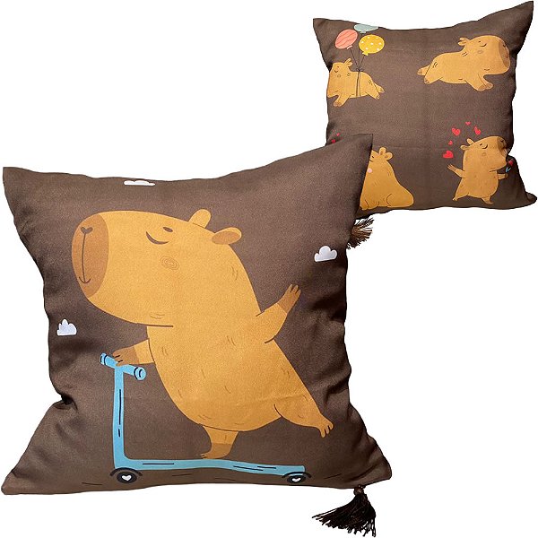 Almofada Vida de Capivara 40cm