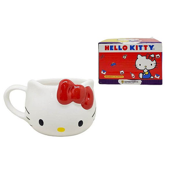 Caneca 3D Hello Kitty Cerâmica 550ml