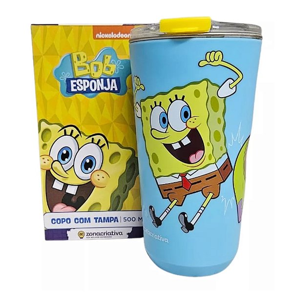 Copo Térmico Sky Bob Esponja e Patrick - Acompanhe Suas Aventuras na Fenda do Biquíni!