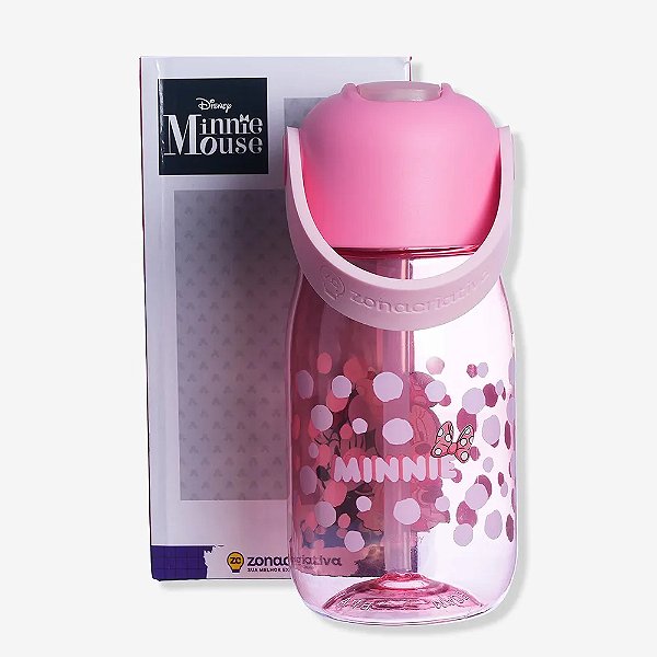 Garrafa Flip Infantil Minnie Disney 400ml