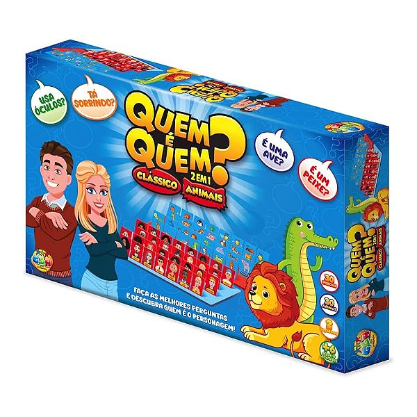 Jogo Quem é Quem? 2 em 1 – Clássico e Animais: O Dobro de Diversão!