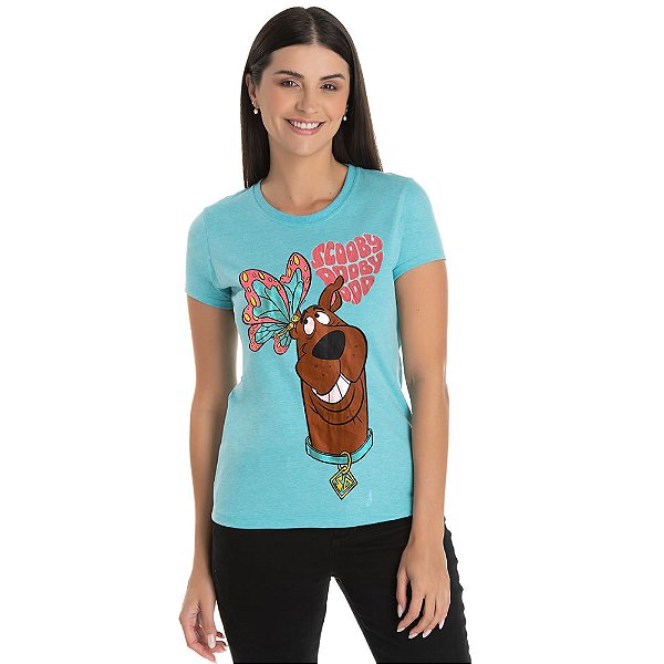 Camiseta Baby Look Scooby-Doo Butterfly Glow By Piticas: Mistério e Estilo no Seu Look!