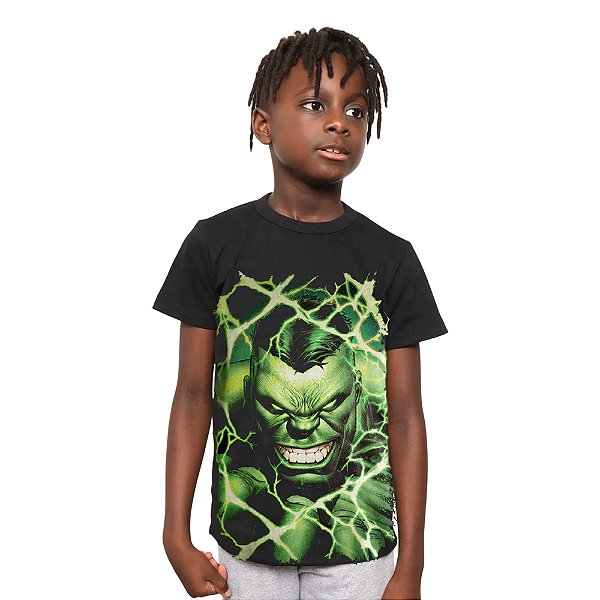 Camiseta Infantil Heroes Hulk By Piticas