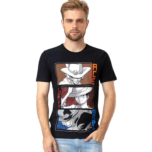 Camiseta Dupla Face One Piece Irmãos By Piticas