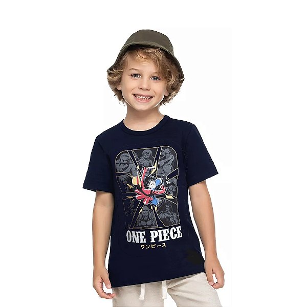 Camiseta Infantil One Piece Grupo Wanted By Piticas