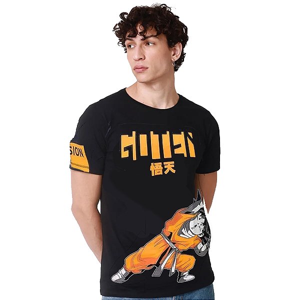Camiseta Dupla Face Goku Goten Dragon Ball By Piticas