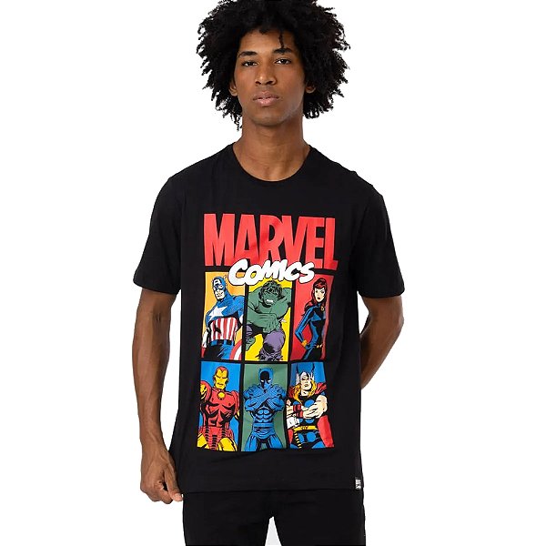 Camiseta Marvel Vintage Vingadores by Piticas
