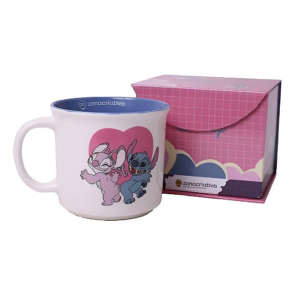 Caneca Tom Stitch e Angel Namorados 350ml – Disney