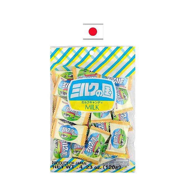 Bala Kasugai Milk No Kuni Sabor Leite 125g – Japão