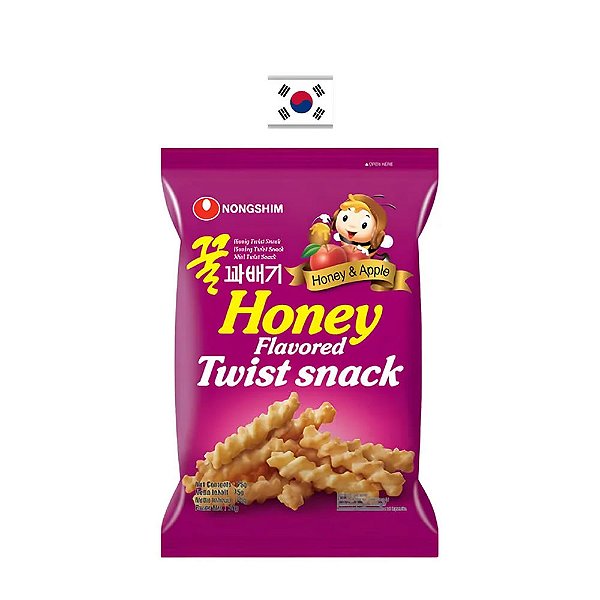 Salgadinho Nong Shim Sabor Mel e Maçã 75g  – Coreia do Sul