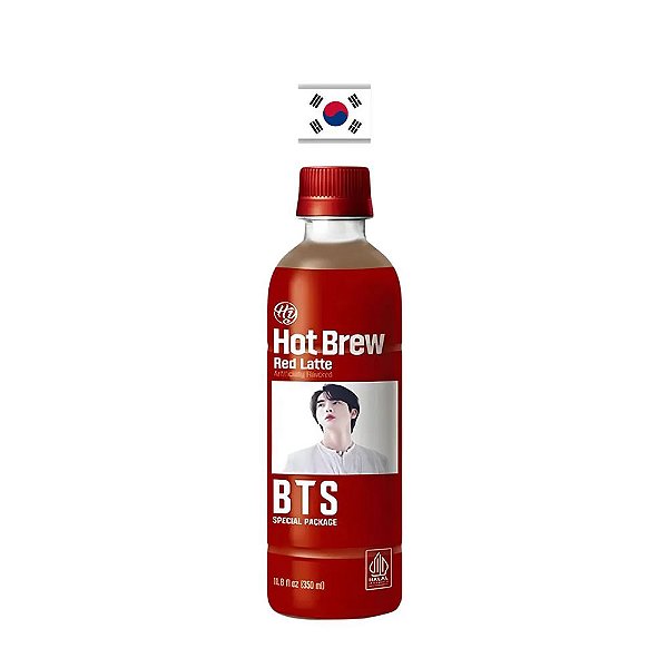 Bebida Hot Brew BTS Café Com Leite Red Latte 350ml – Coreia do Sul