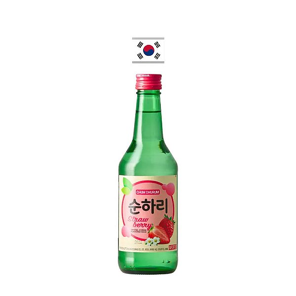 Soju Coquetel de Morango Chum Churum 360ml – Coreia do Sul