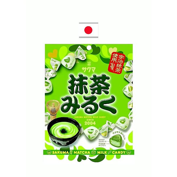 Bala Sauma Matcha Leite 58g - Japão