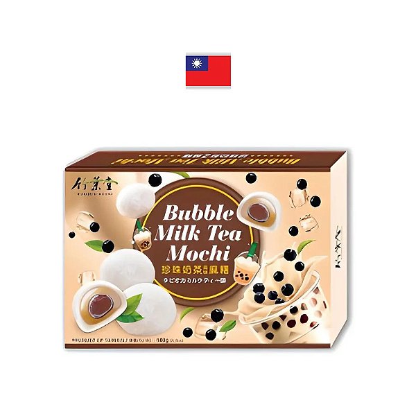 Bolinho de Arroz Royal Mochi Sabor Bubble Tea com Leite 210g - Taiwan