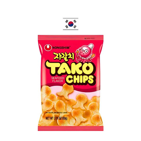Salgadinho Tako  Nong Shim Sabor Polvo 60g – Coreia do Sul