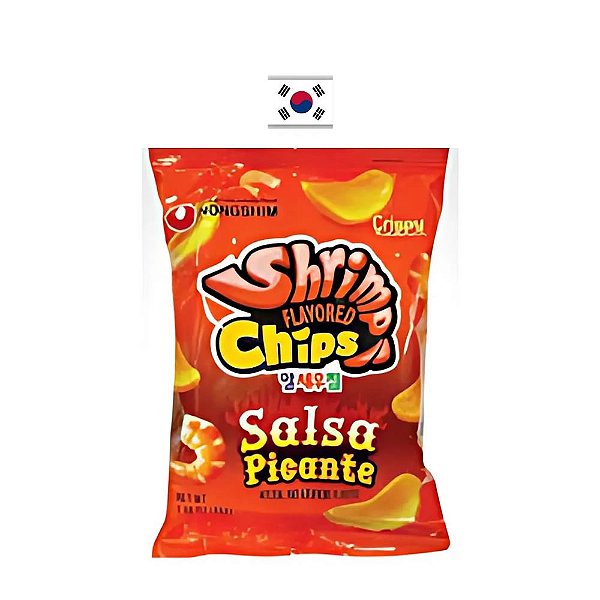 Salgadinho Nong Shim Sabor de Camarão e Salsa Picante 45g  – Coreia do Sul