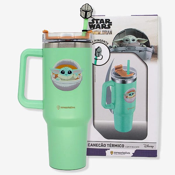 Copo Térmico Tumbler Baby Yoda Star Wars 1,15L