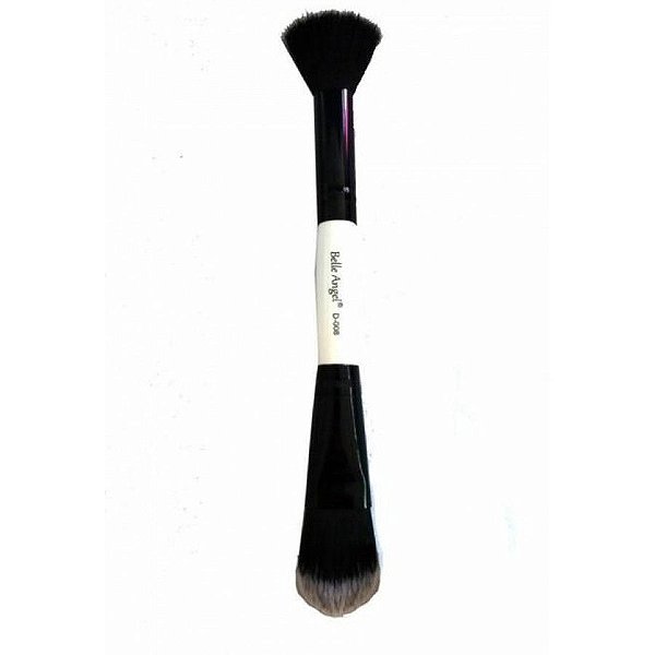 Pincel duo para base e kabuki reto - Belle Angel