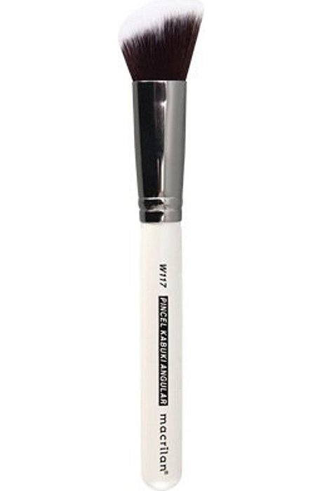 Pincel kabuki angular linha white - Macrilan