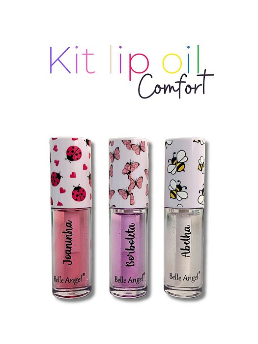 Kit lip oil comfort com 3 unidades - Belle angel