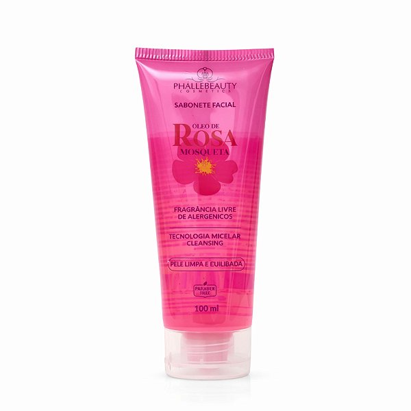 Sabonete facial óleo de rosa mosqueta - Phallebeauty