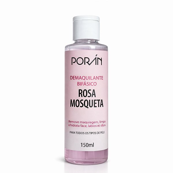 Demaquilante bifásico rosa mosqueta - Porán