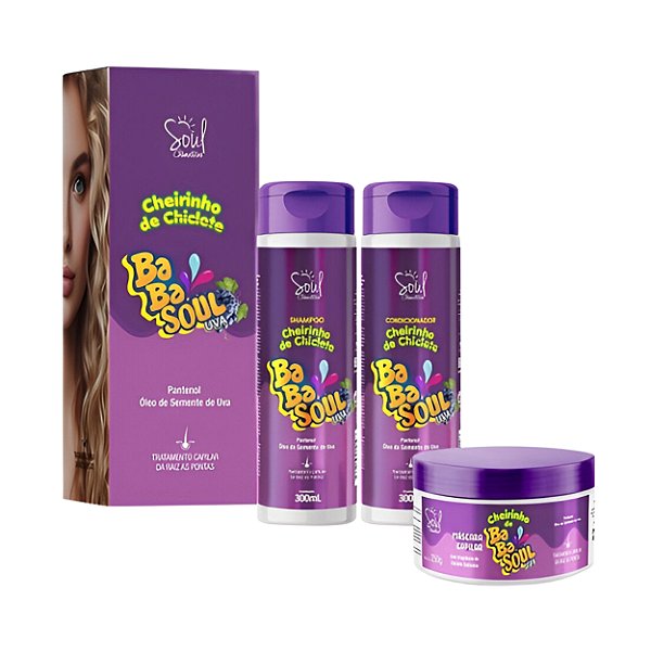 Kit cheirinho de chiclete babasoul uva - Soul