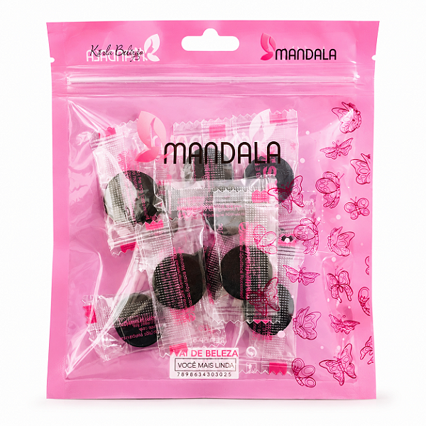 Máscaras descartavéis com 12 peças - Mandala
