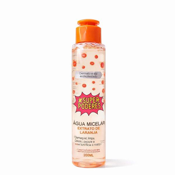 Água micelar facial extrato de laranja 120ml - Super poderes