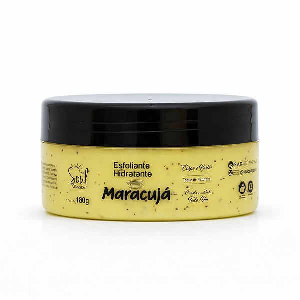Hidratante esfoliante maracujá 180g - Soul cosméticos