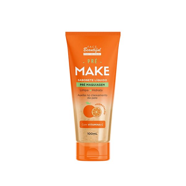 Sabonete líquido pré maquiagem vitamina C 100ml - Face beautiful