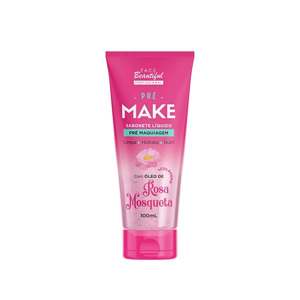 Sabonete líquido pré maquiagem rosa mosqueta/100ml - Face beautiful