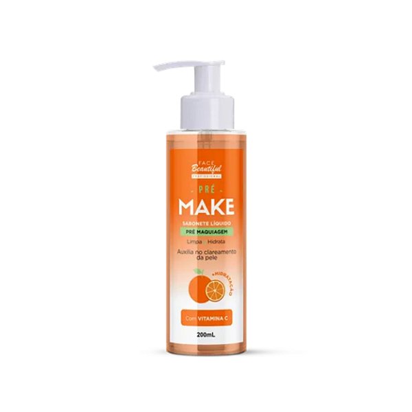 Sabonete líquido pós maquiagem vitamina C/200ml - Face beautiful