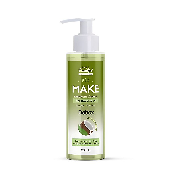 Sabonete líquido pós maquiagem detox 200ml - Face beautiful