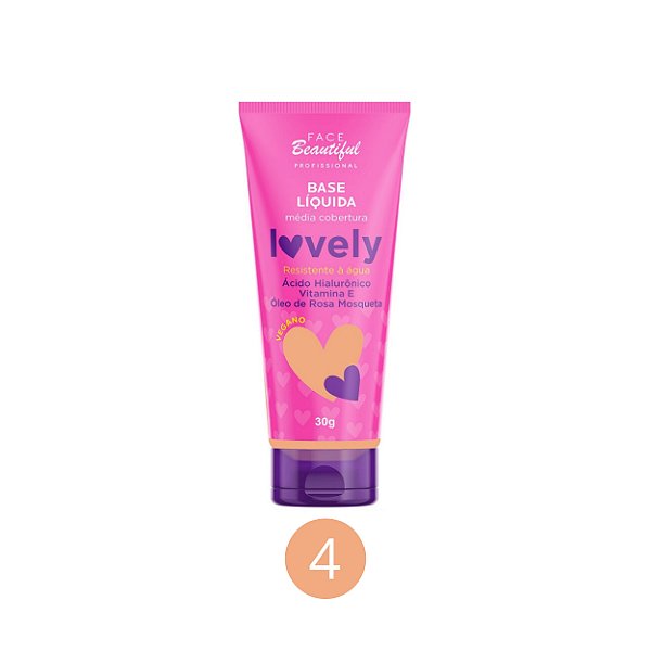 Base líquida vegana lovely - Face beautiful