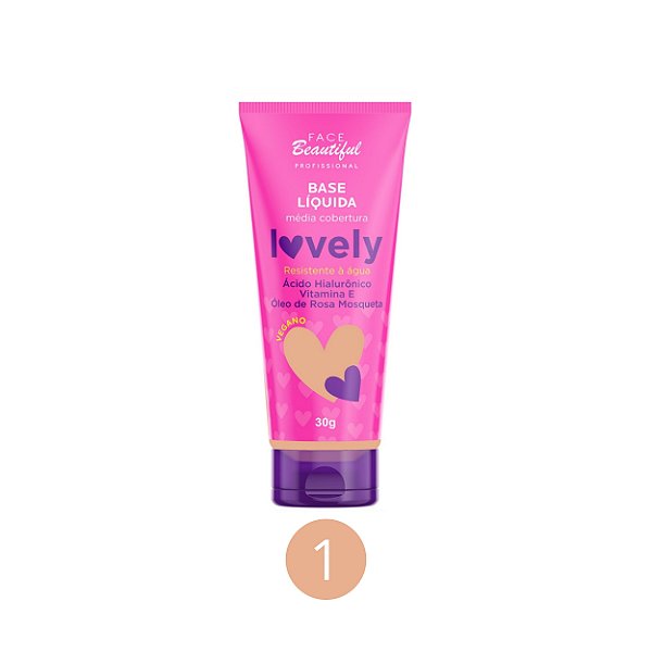 Base líquida vegana lovely - Face beautiful