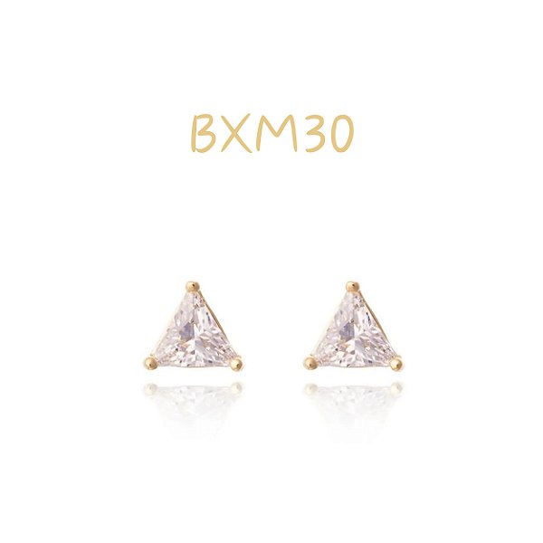 Brinco ponto de luz dourado - Ximena