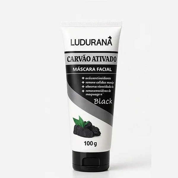 Máscara facial carvão ativado 100g - Ludurana