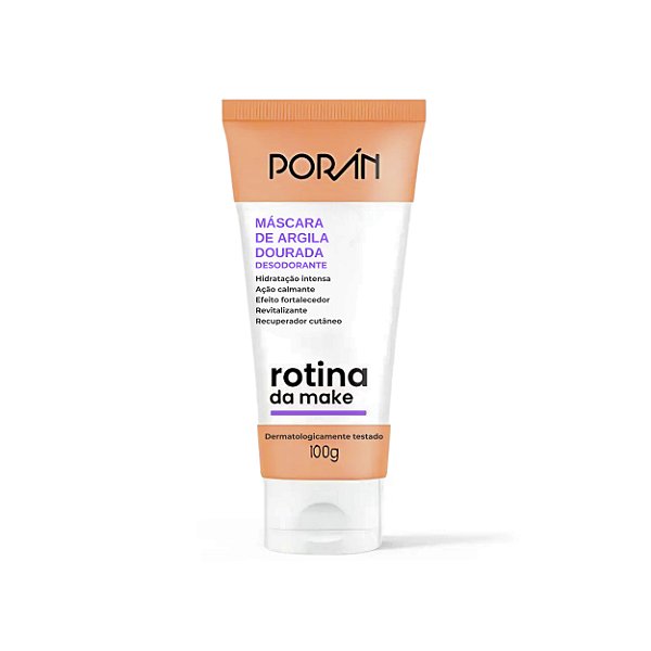 Máscara de argila dourada 100g - Porán