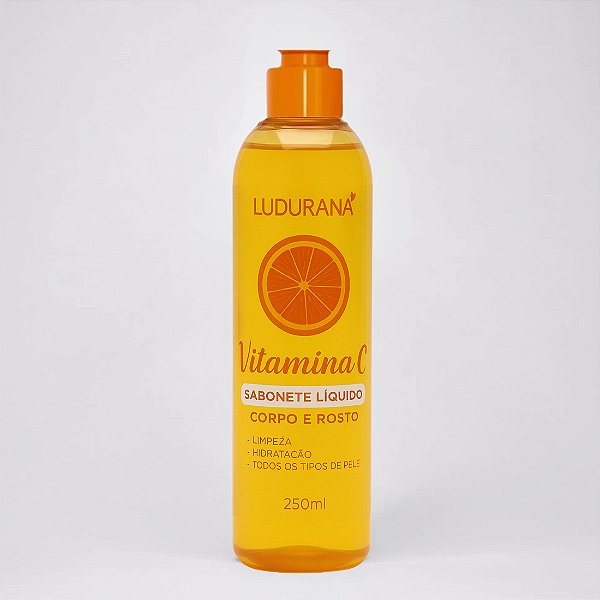 Sabonete líquido corpo e rosto vitamina C - Ludurana