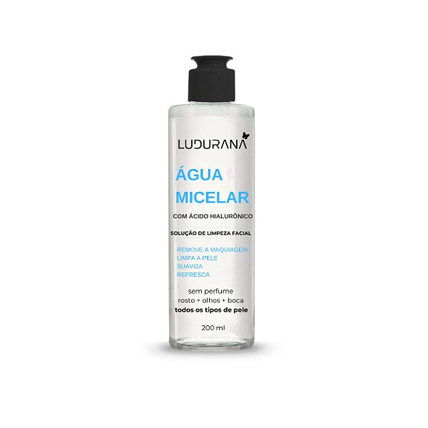 Água micelar com ácido hialurônico - Ludurana