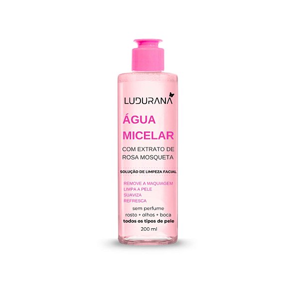 Água micelar rosa mosqueta - Ludurana