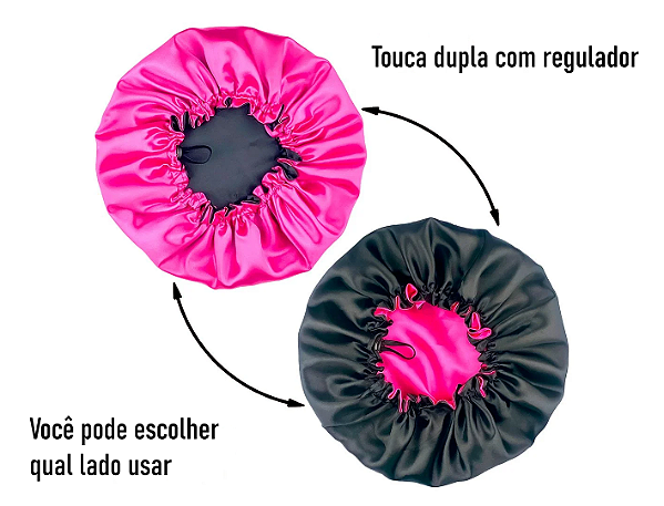 Touca de cetim dupla com regulador