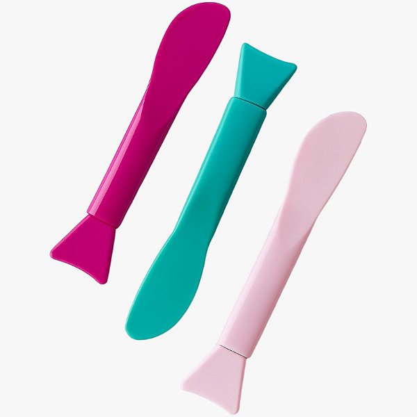 Espátula 2 em 1 com pincel de silicone